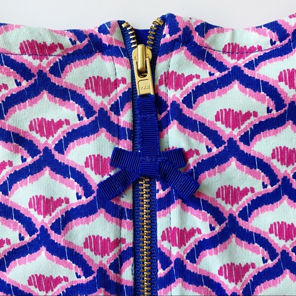 Vineyard Vines Kids Patterned Shift Dress Girls Preppy Long Sleeve Knee Length - Picture 4 of 5